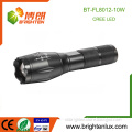 Factory Supply 3.7V High Lumen Aluminum 1*18650 battery Powered best Cree xml-2 t6 Brightest Rechargeable Flashlight led